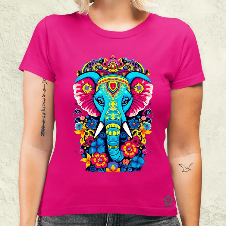 Mandala elefánt v1 női póló