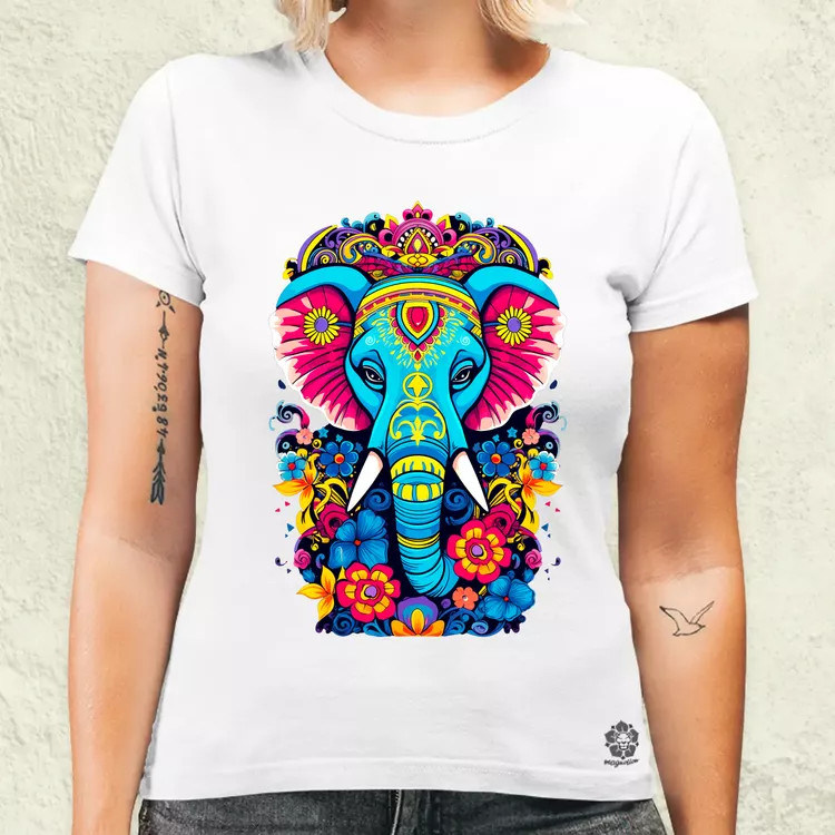 Mandala elefánt v1 női póló