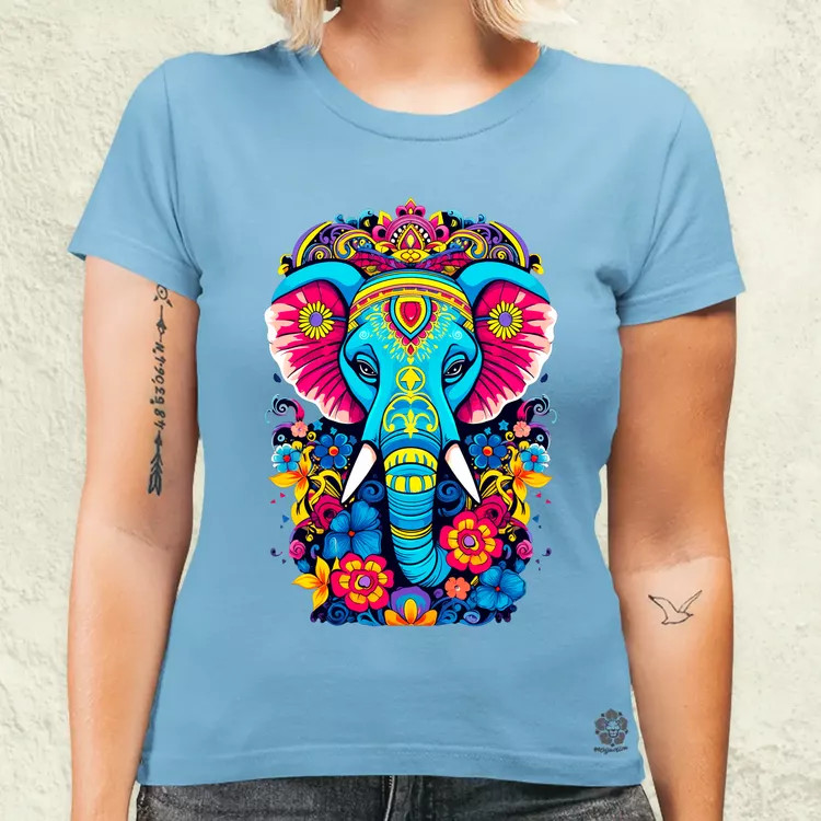 Mandala elefánt v1 női póló