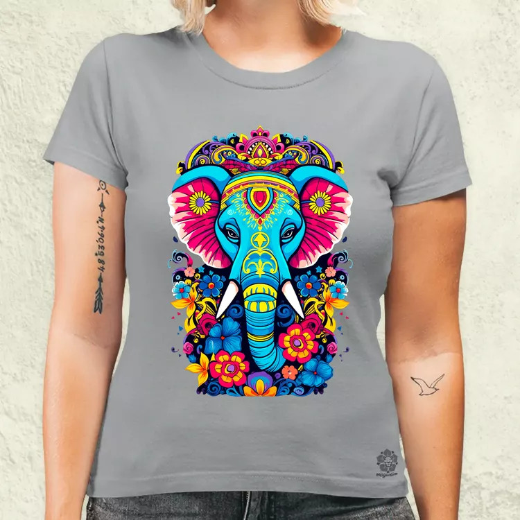 Mandala elefánt v1 női póló