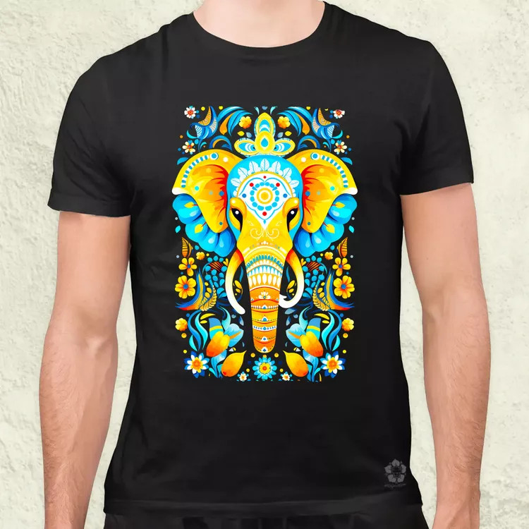 Mandala elefánt v2 férfi póló