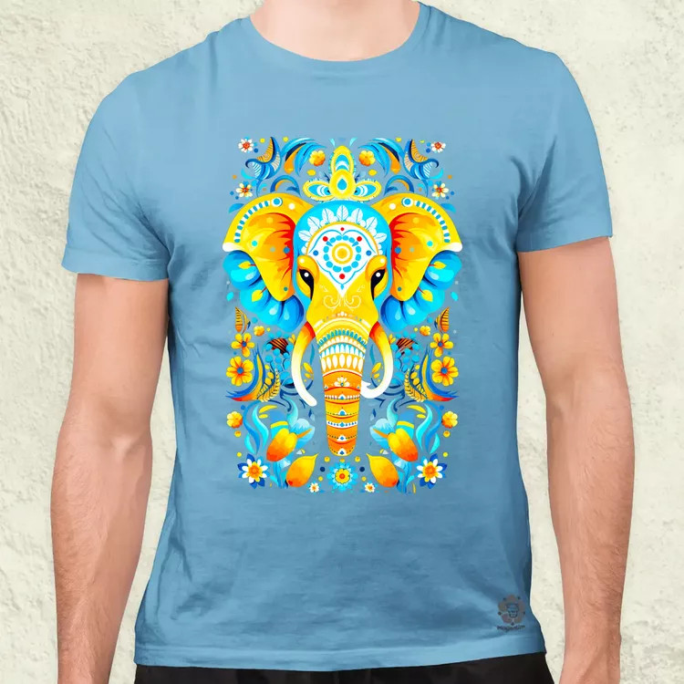 Mandala elefánt v2 férfi póló