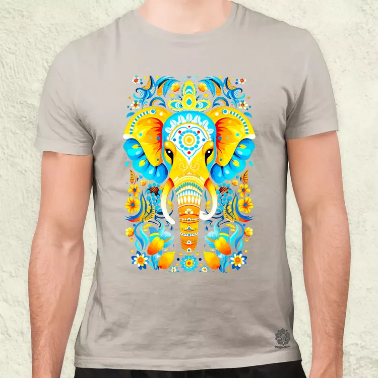 Mandala elefánt v2 férfi póló