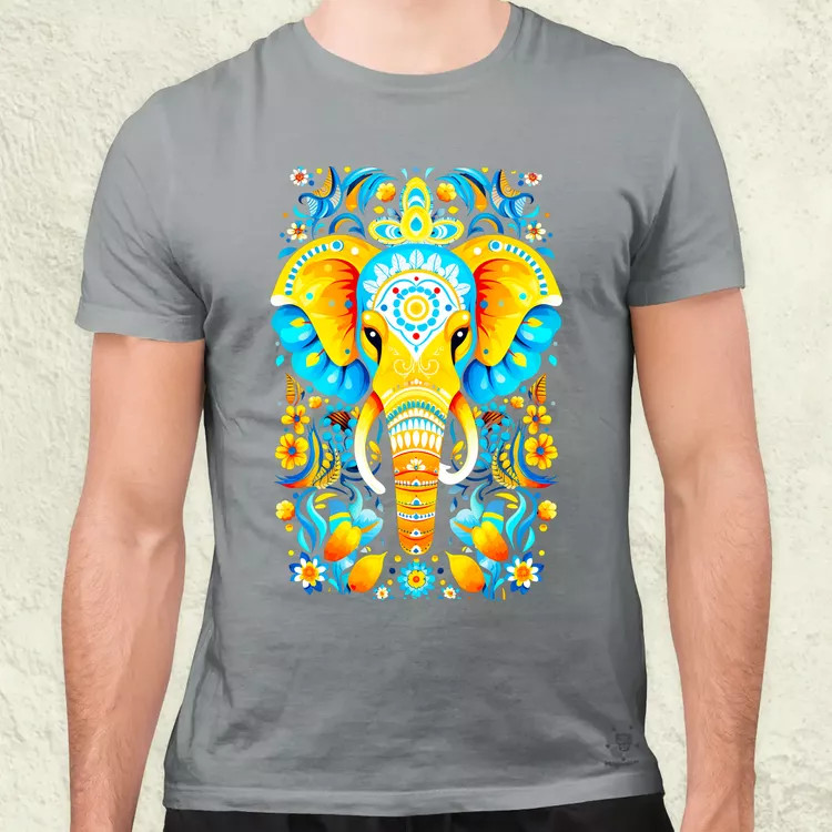 Mandala elefánt v2 férfi póló