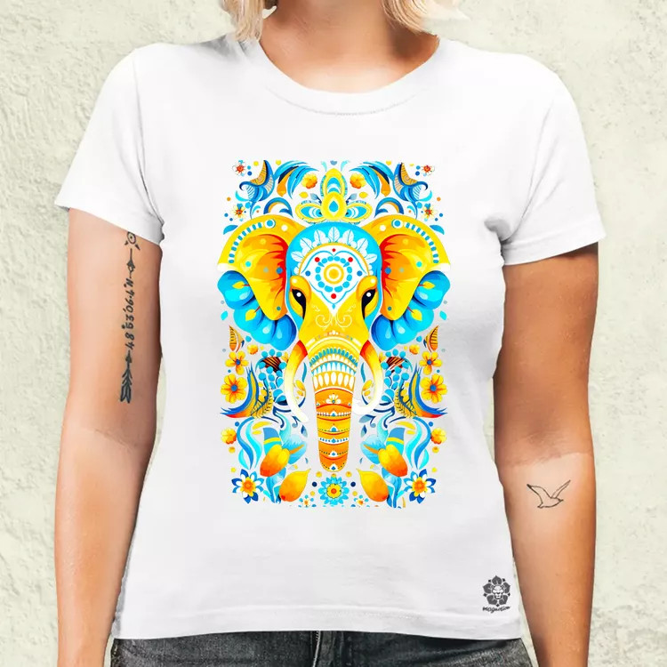 Mandala elefánt v2 női póló