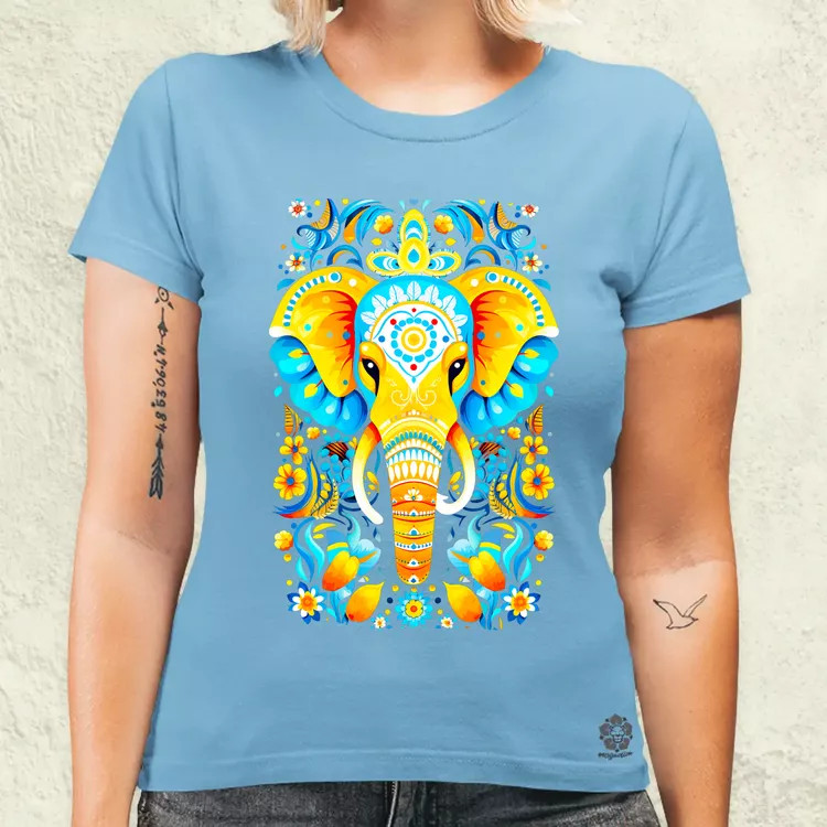 Mandala elefánt v2 női póló