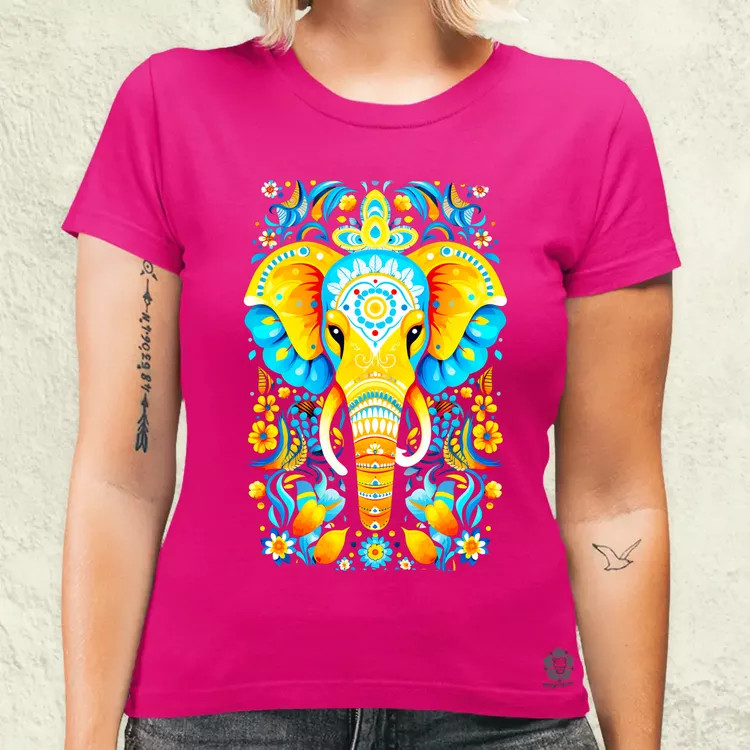 Mandala elefánt v2 női póló