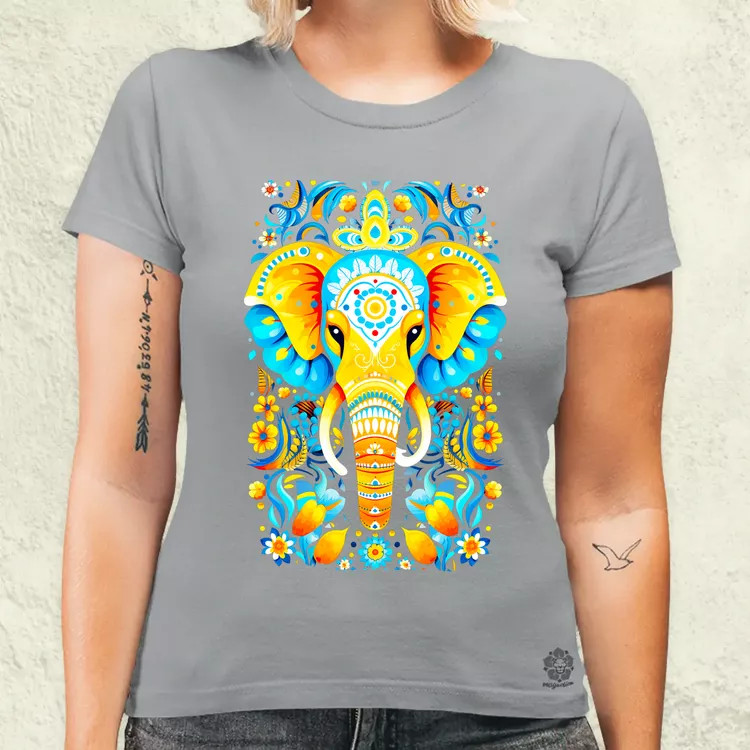 Mandala elefánt v2 női póló