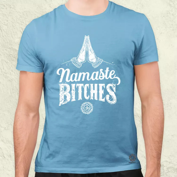 Namaste bitches férfi póló