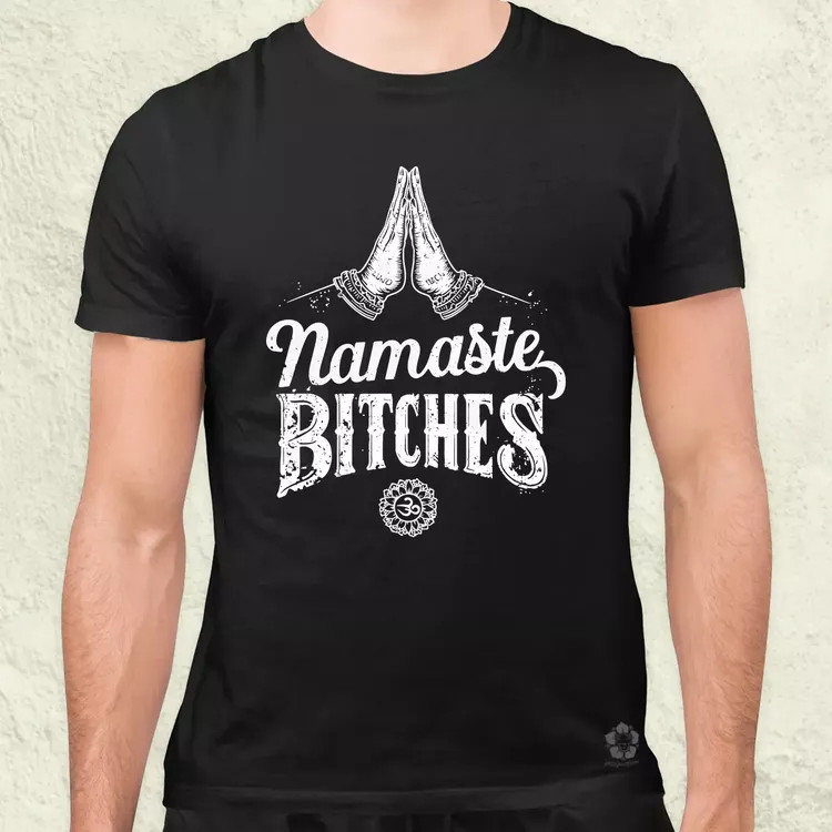 Namaste bitches férfi póló