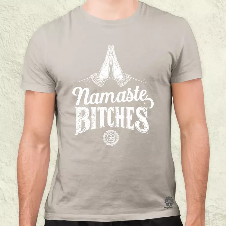 Namaste bitches férfi póló