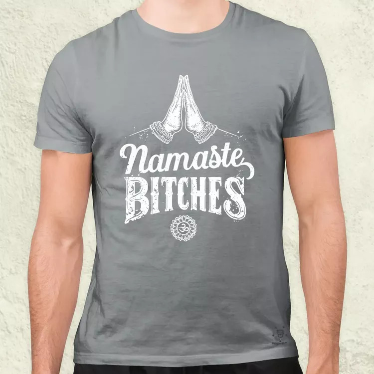 Namaste bitches férfi póló