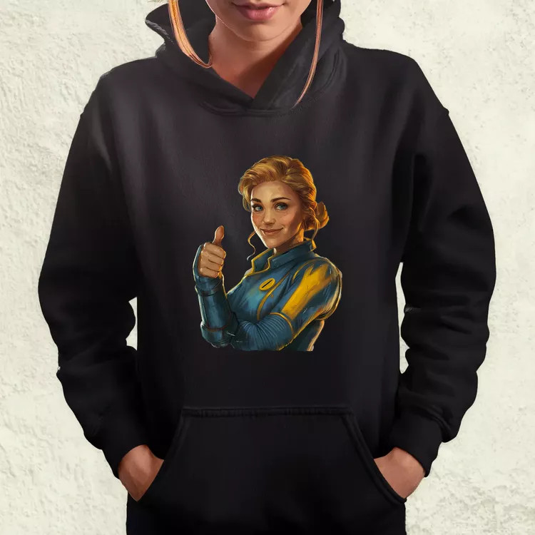 Fallout Lucy fanart v1 női pulóver