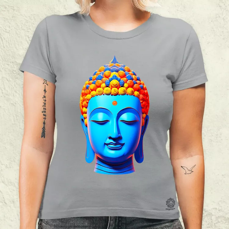 Pop art Buddha szobor v2 női póló