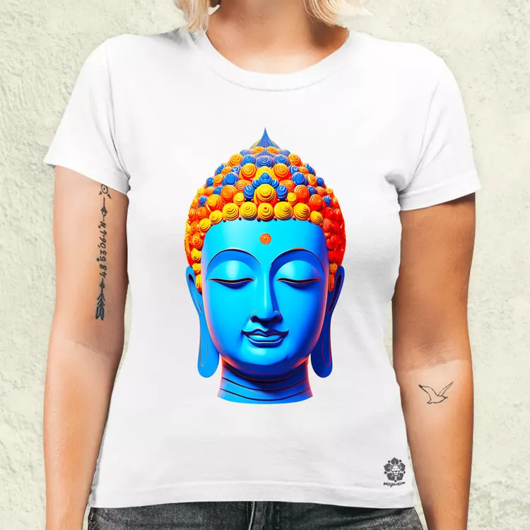 Pop art Buddha szobor v2 női póló
