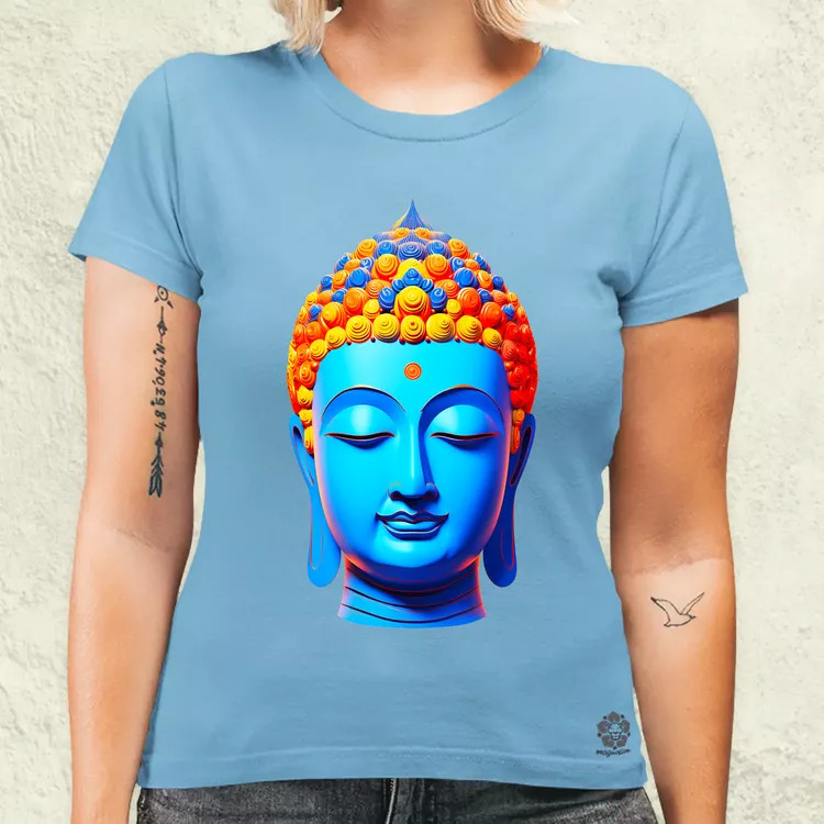 Pop art Buddha szobor v2 női póló