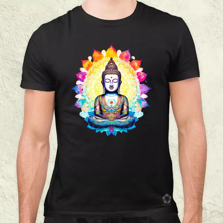 Pszichedelikus Buddha v1 férfi póló
