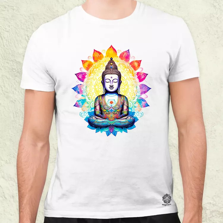 Pszichedelikus Buddha v1 férfi póló
