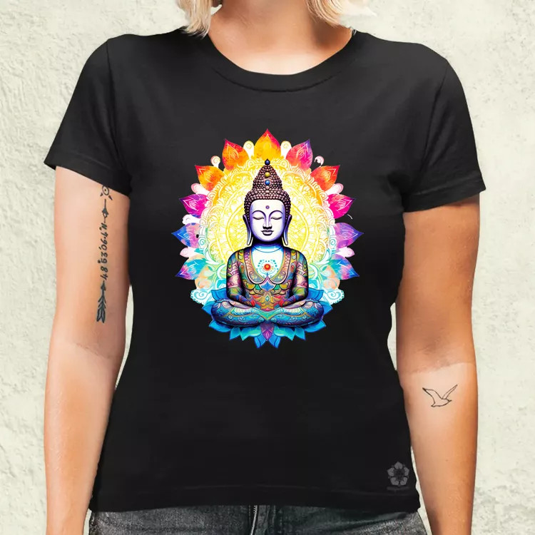 Pszichedelikus Buddha v1 női póló