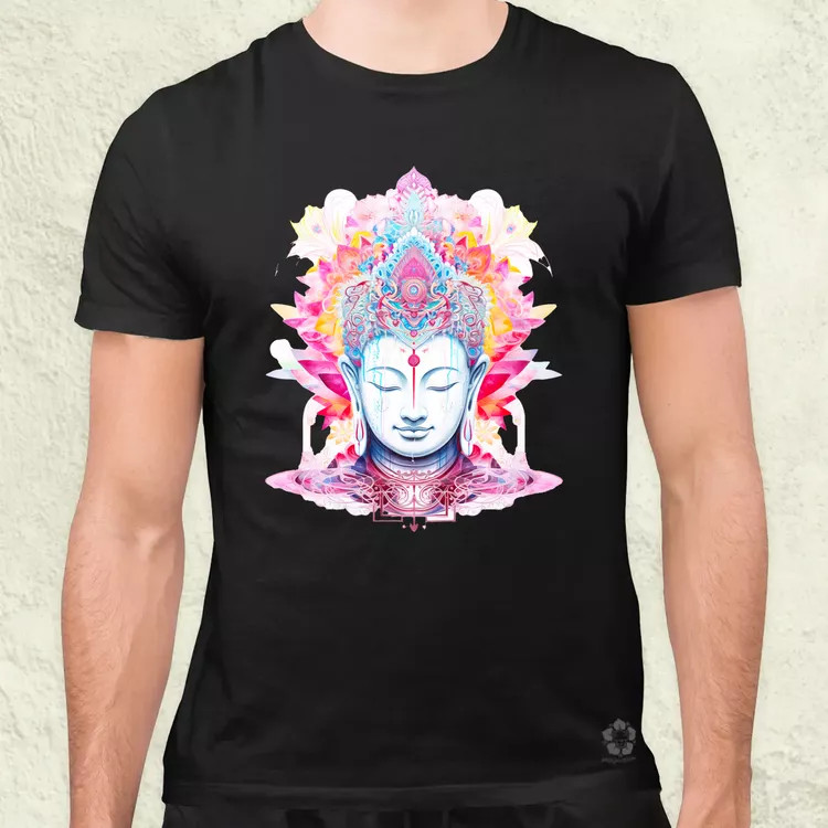 Pszichedelikus Buddha v10 férfi póló