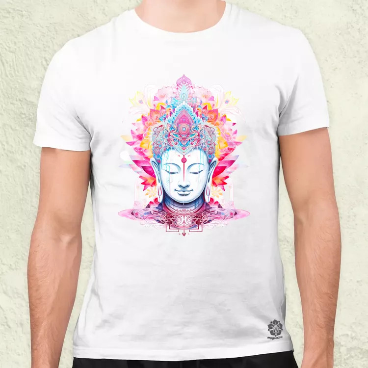 Pszichedelikus Buddha v10 férfi póló