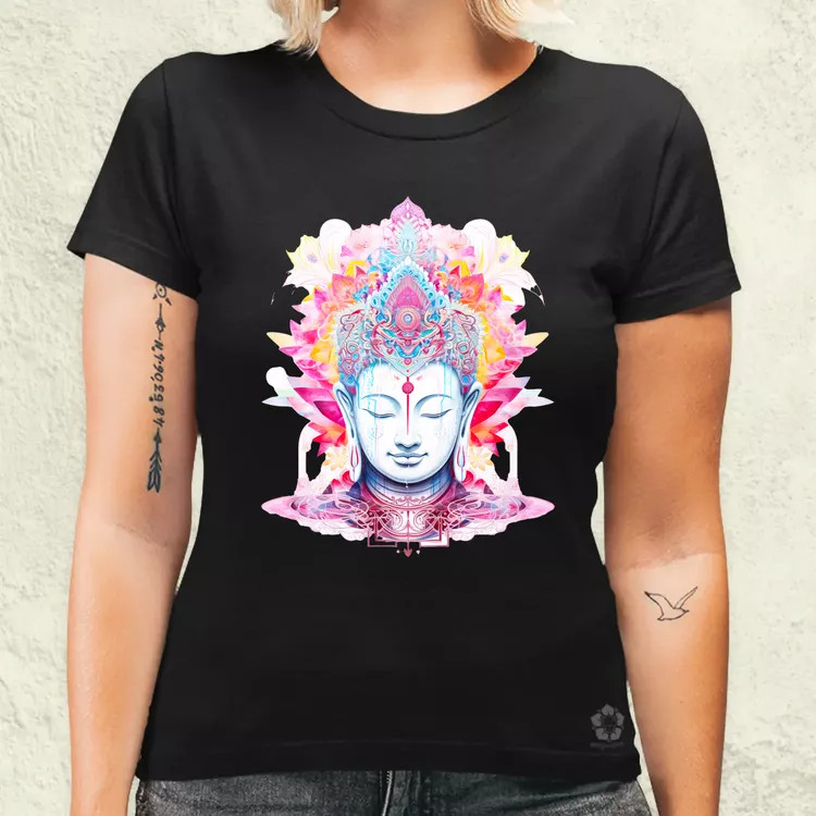 Pszichedelikus Buddha v10 női póló