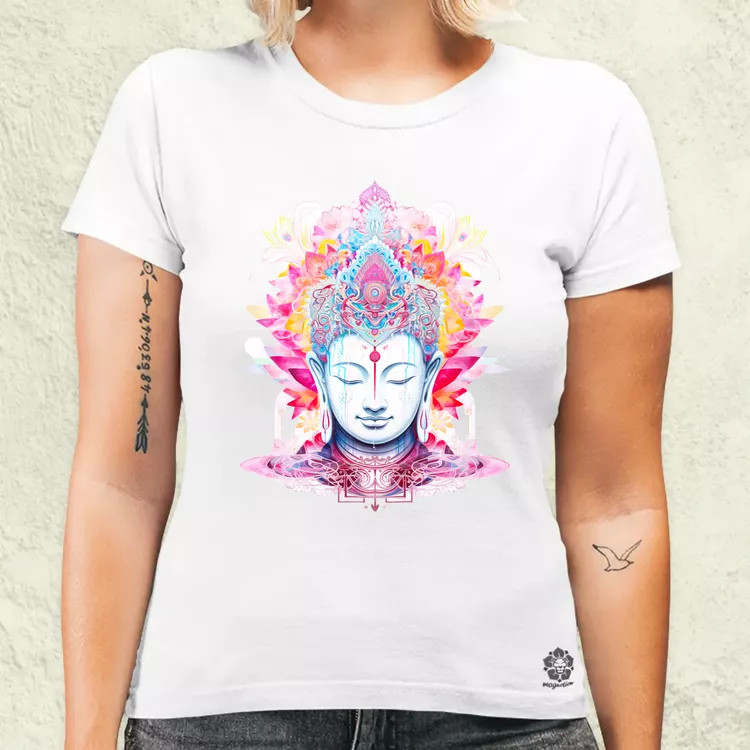 Pszichedelikus Buddha v10 női póló