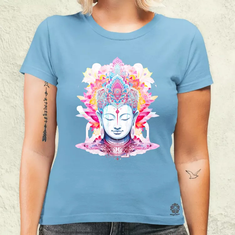 Pszichedelikus Buddha v10 női póló