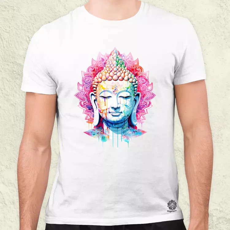 Pszichedelikus Buddha v11 férfi póló