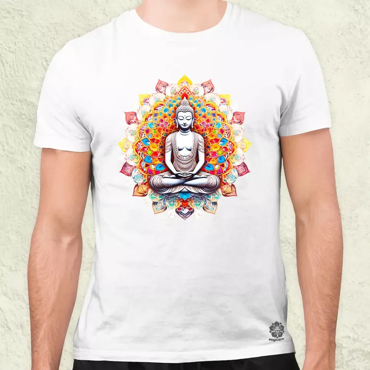 Pszichedelikus Buddha v13 férfi póló