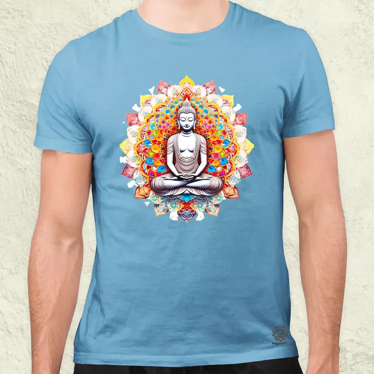 Pszichedelikus Buddha v13 férfi póló