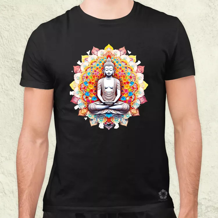 Pszichedelikus Buddha v13 férfi póló