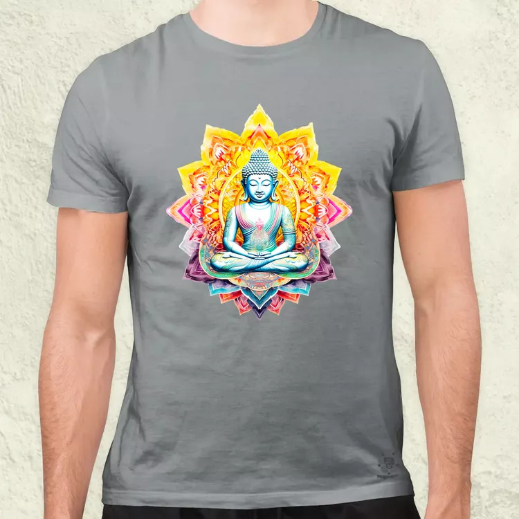 Pszichedelikus Buddha v3 férfi póló