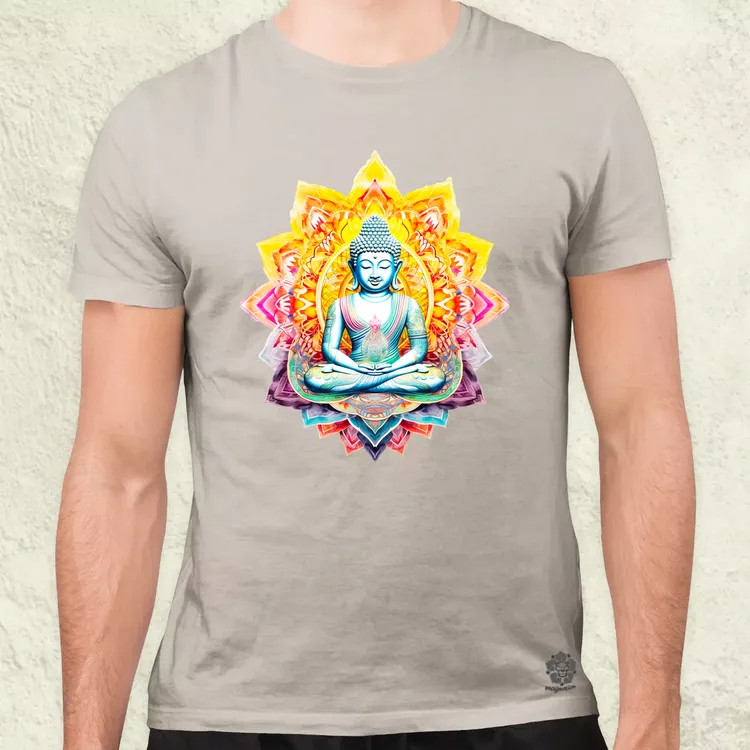 Pszichedelikus Buddha v3 férfi póló
