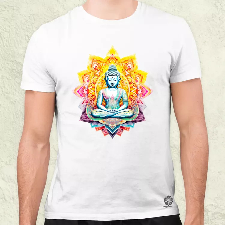 Pszichedelikus Buddha v3 férfi póló