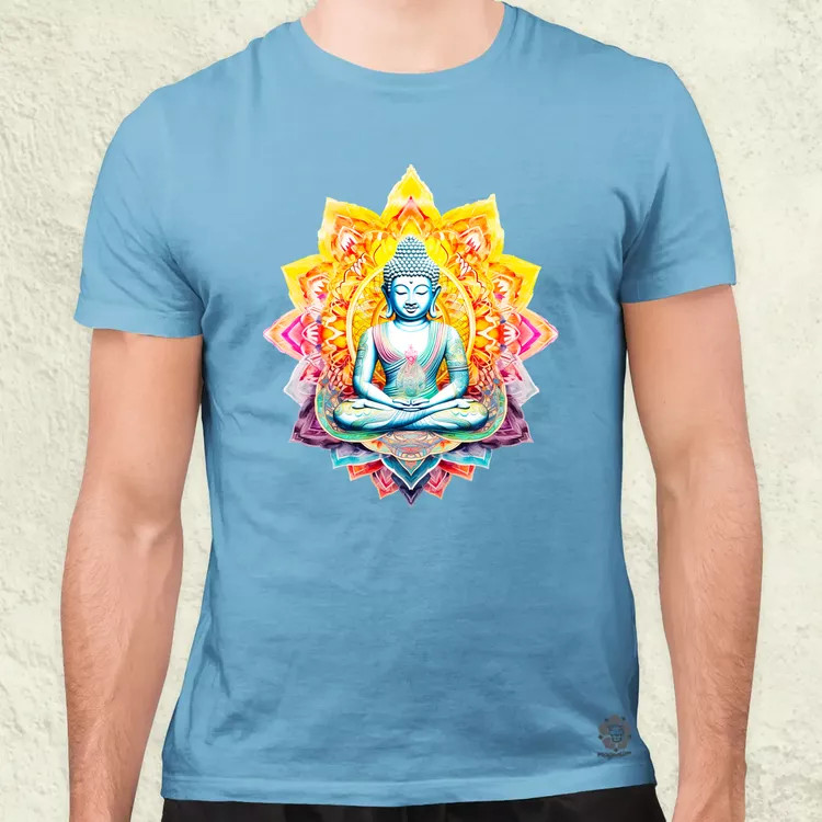 Pszichedelikus Buddha v3 férfi póló