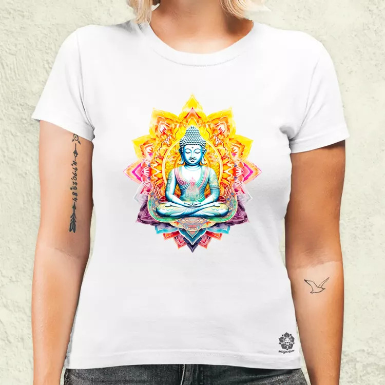 Pszichedelikus Buddha v3 női póló