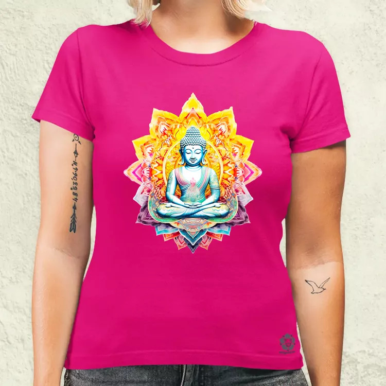 Pszichedelikus Buddha v3 női póló