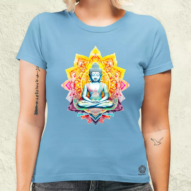 Pszichedelikus Buddha v3 női póló