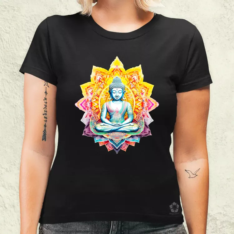 Pszichedelikus Buddha v3 női póló