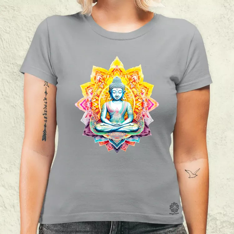 Pszichedelikus Buddha v3 női póló