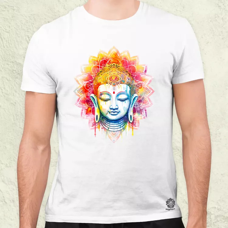Pszichedelikus Buddha v5 férfi póló