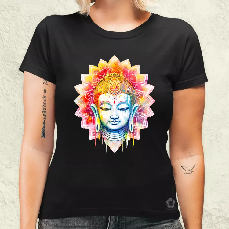 Pszichedelikus Buddha v5 női póló
