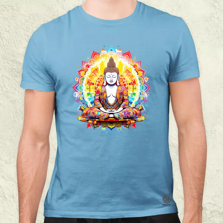 Pszichedelikus Buddha v9 férfi póló