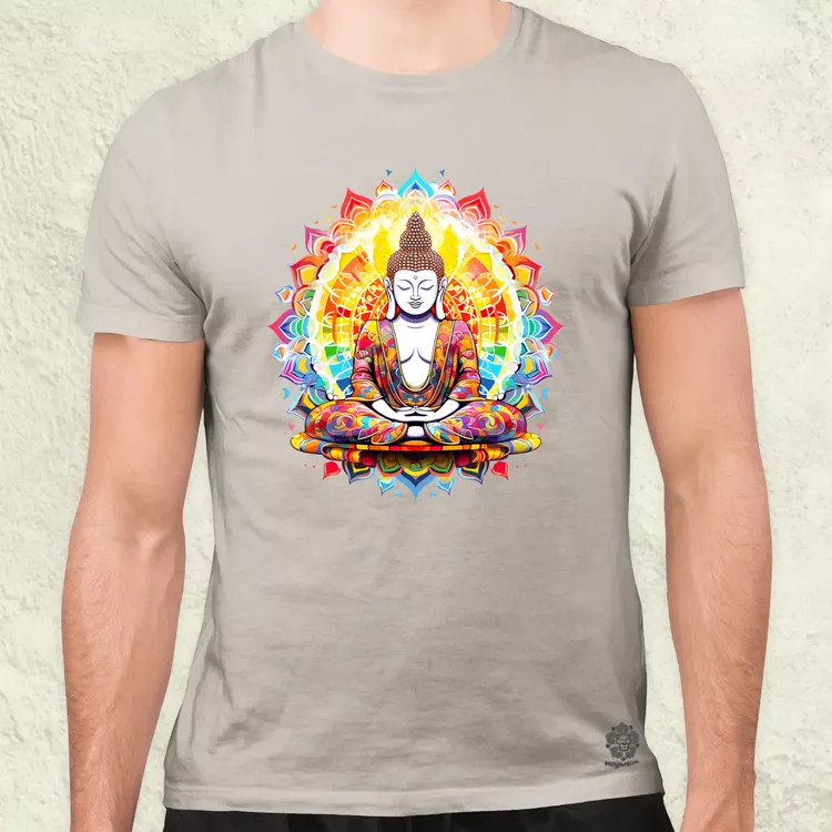 Pszichedelikus Buddha v9 férfi póló