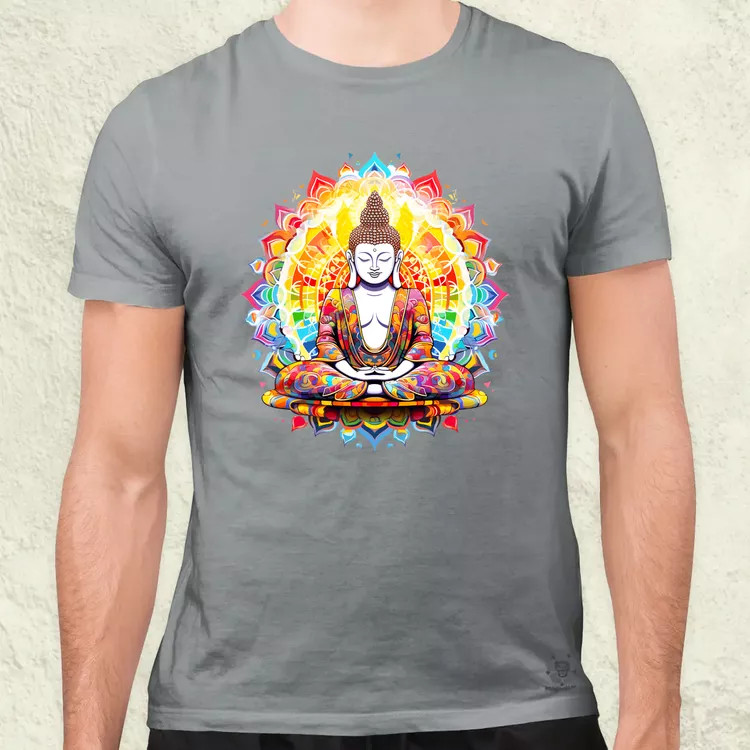 Pszichedelikus Buddha v9 férfi póló