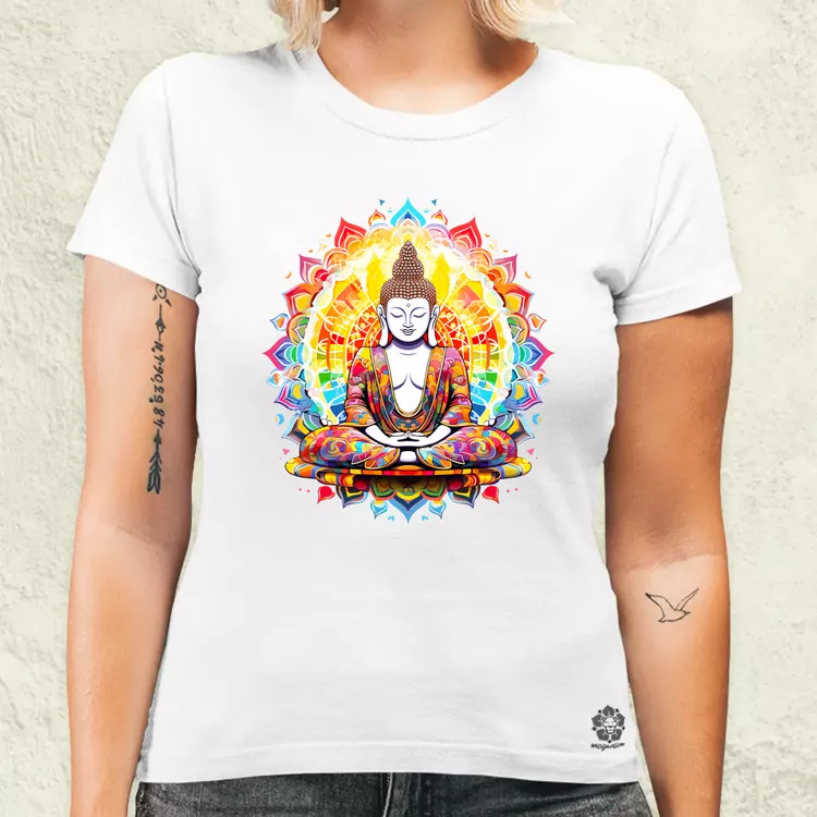Pszichedelikus Buddha v9 női póló