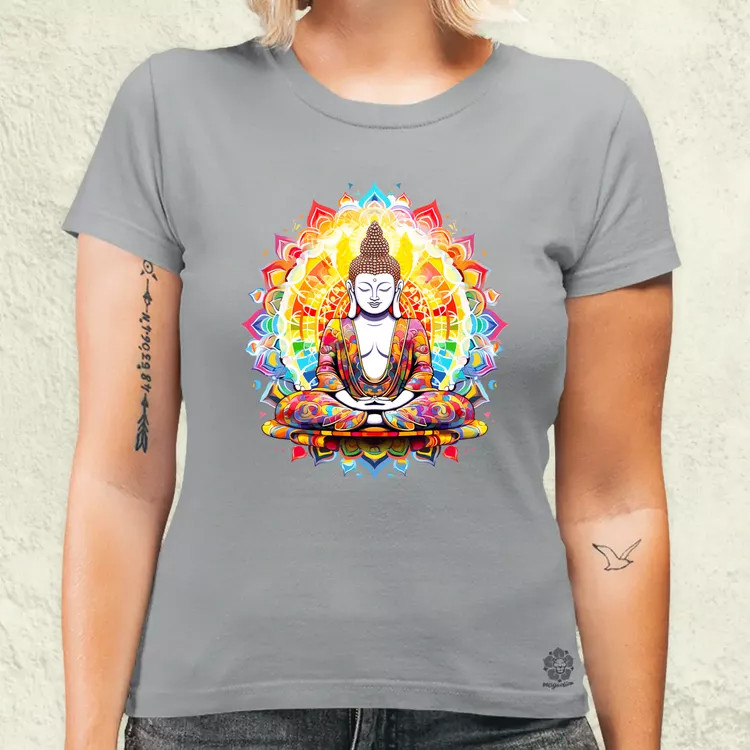 Pszichedelikus Buddha v9 női póló