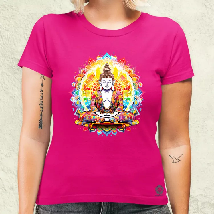 Pszichedelikus Buddha v9 női póló