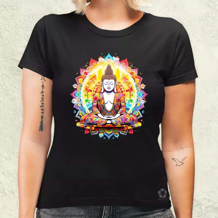 Pszichedelikus Buddha v9 női póló